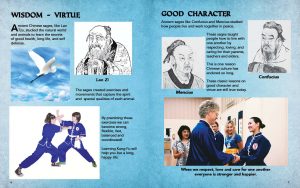 Sample Page from the Kung Fu Animal Power Student Guide describing the real goals of Kung Fu. Developing good character, virtue and wisdom to help others.