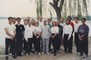 Grand Master Liu Wan Fu and Xing Yi Quan students Tianjin 1994