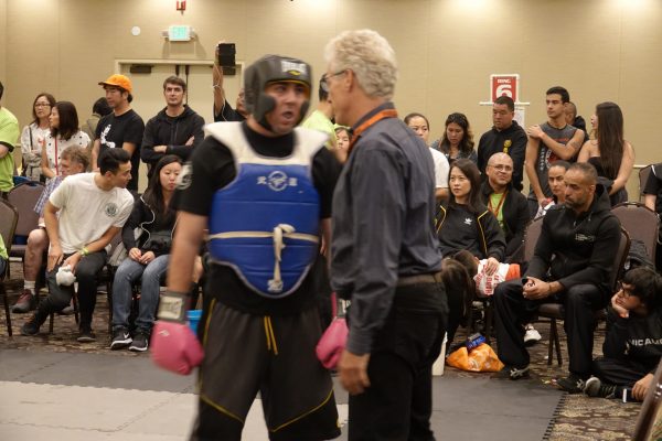 Burak and Sifu Jensen before one of Burak's sparring fights representing 10,000 Victories Kung fu school in San Rafael, Marin County, CA.