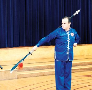 Adam Banakus performing Guan Dao.